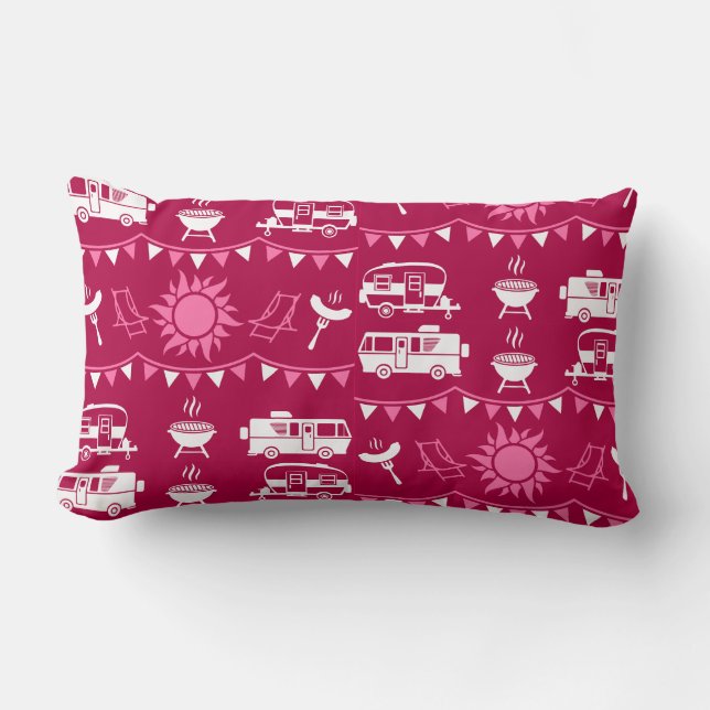Coussin Rectangle Caravan Camping Maison Décor (Recto)