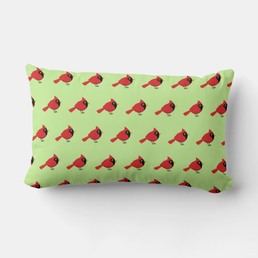 Coussin Rectangle Cardinal Rouge Cardinal Cardinal aux Fleurs (Verso)