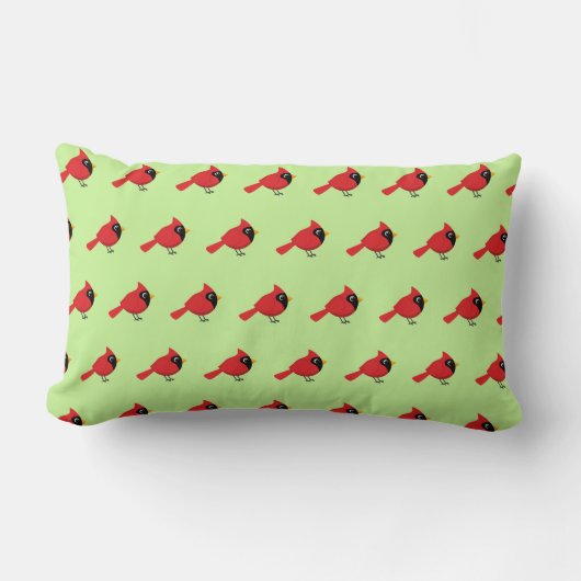 Coussin Rectangle Cardinal Rouge Cardinal Cardinal aux Fleurs (Recto)