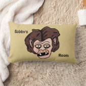 Coussin Rectangle Caricature effrayante Werewolf Fangs Brown cheveux (Couverture)