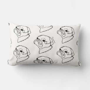 Coussin Rectangle Carlin d'art en ligne personnalisable