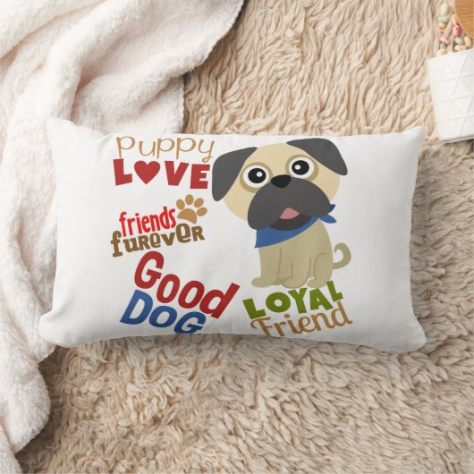 Coussin Rectangle Carlin Dog meilleur ami (Couverture)