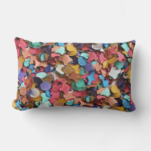 Coussin Rectangle Carnaval de la fête Confetti Coloré papier amusant