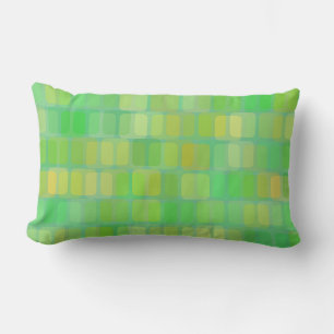 Coussin Rectangle carré abstrait jaune et vert