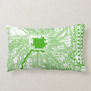 Coussin Rectangle carré de circuit de carte mère coussin-vert 1
