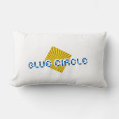 Coussin Rectangle Carré Jaune avec poutres et texte Pixel opposé (Recto)