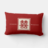 Coussin Rectangle Carré Logo double bonheur Mariage chinois (Verso)