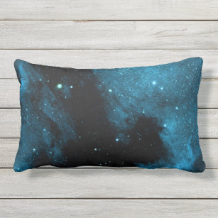 Coussin Rectangle Carreau bleu de galaxie de l'espace