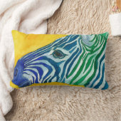 Coussin Rectangle Carreau bleu et vert de zèbre (Couverture)