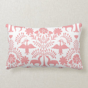Coussin Rectangle Carreau de Boho de rose d'impression d'Otomi,