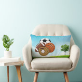 Coussin Rectangle Carreau de boules de sport (Chaise)