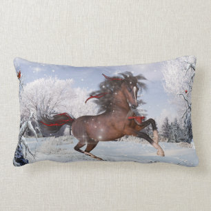Coussin Rectangle Carreau de cheval de vacances de Noël