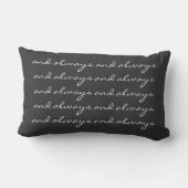 Coussin Rectangle Carreau de citation d'amour (Verso)