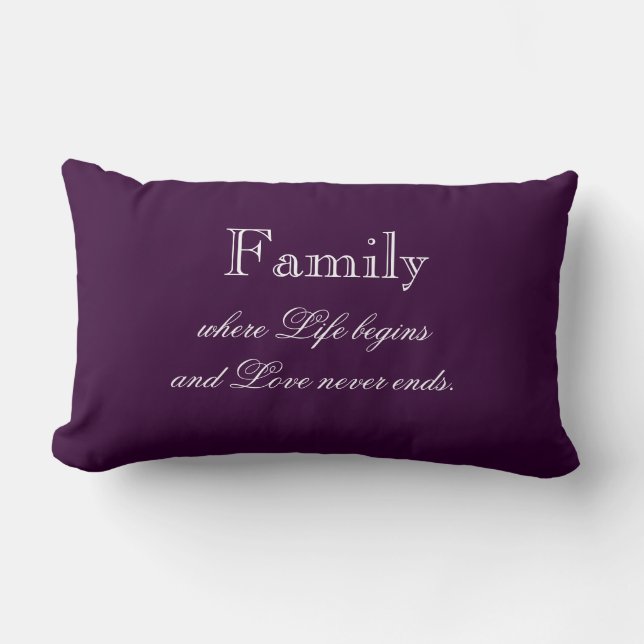 Coussin Rectangle Carreau de citation de famille (Recto)