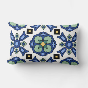 Coussin Rectangle Carreau de l'île Catalina Dessin vintage des année