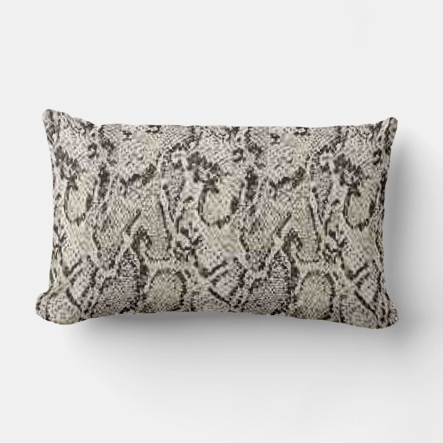 Coussin Rectangle Carreau d'impression de python (Recto)