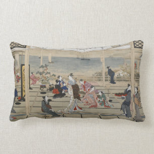 Coussin Rectangle Carreau japonais de l'art d'Utamaro