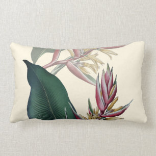 Coussin Rectangle Carreau lombaire botanique tropical de Heliconia