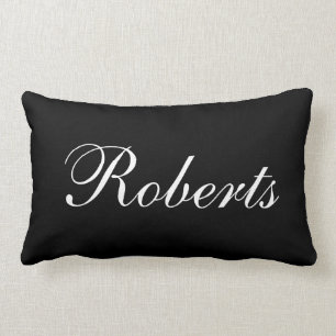 Coussin Rectangle Carreau nommé noir et blanc fait sur commande