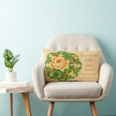 Coussin Rectangle Carreau rose d'anniversaire de mariage d'or (Chaise)