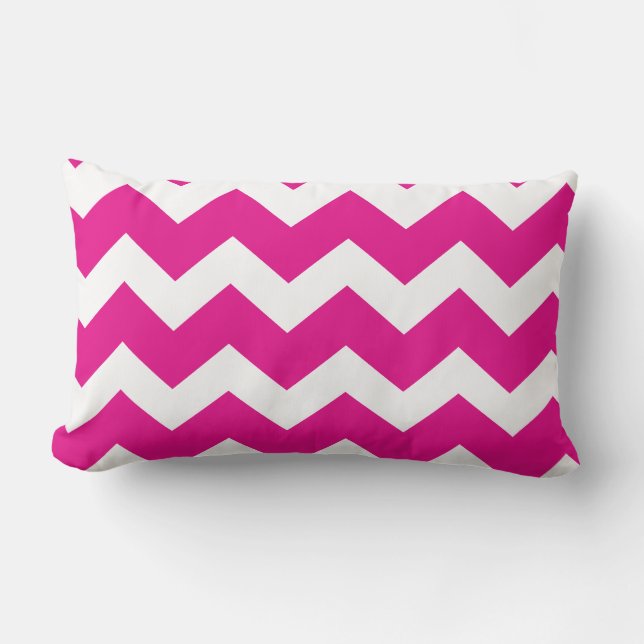 Coussin Rectangle Carreau rose de lumbar de Chevron (Recto)