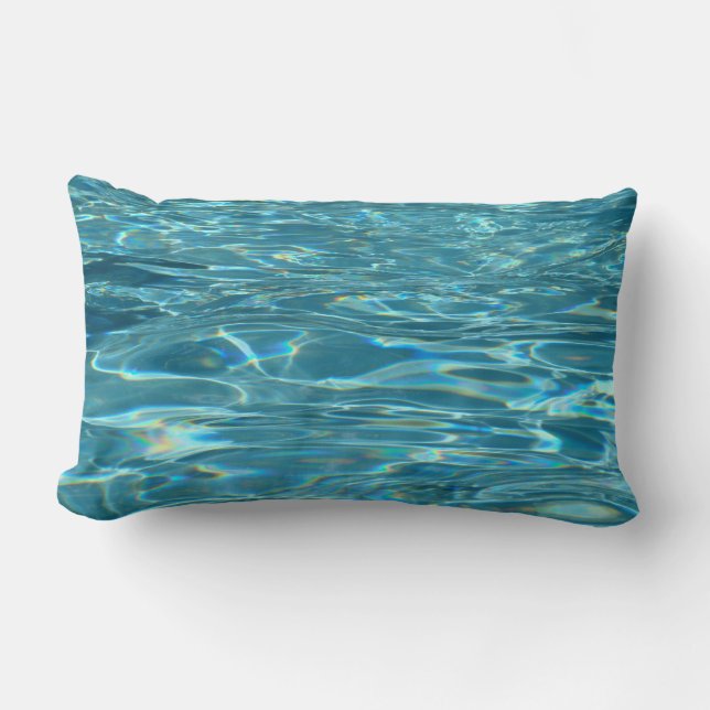 Coussin Rectangle Carreau tranquille de Lumbar des eaux (Recto)