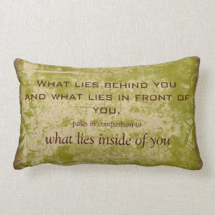 Coussin Rectangle Carreau vintage de citation d'Emerson