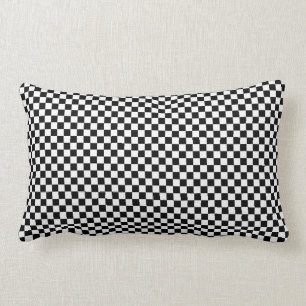 Coussin Rectangle Carreaux Noir et Blanc