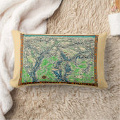 Coussin Rectangle Carte ancienne de Yosemite  (Couverture)