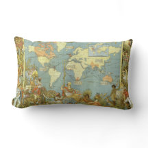 Carte antique du monde de l'Empire britannique, 18