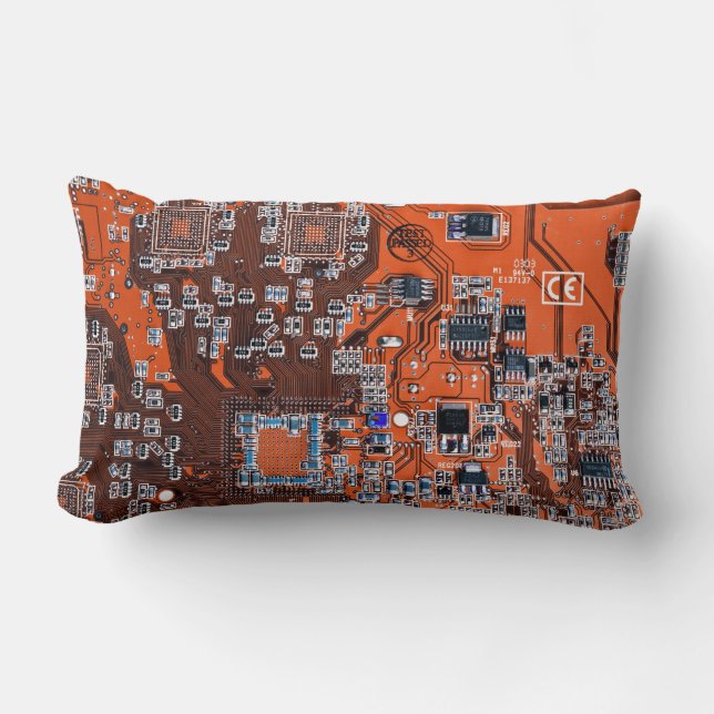 Coussin Rectangle Carte circuit imprimé circuit orange PCB (Recto)