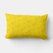 Coussin Rectangle Carte de circuit jaune orange bleu vert amusant (Verso)