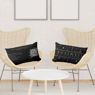 Coussin Rectangle Carte de visite noir Starlight