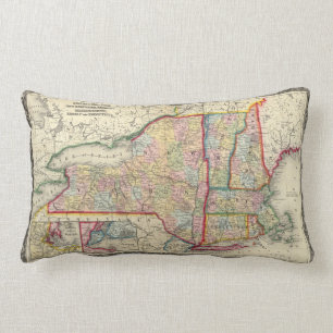 Coussin Rectangle Carte du comté des états de New York