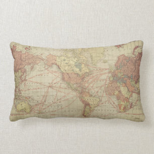 Coussin Rectangle Carte du monde