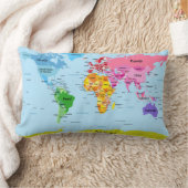 Coussin Rectangle Carte du monde (Couverture)