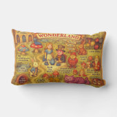 Coussin Rectangle Carte Fantaisiste d'Alice au Pays des Merveilles (Verso)