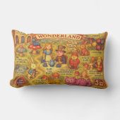 Coussin Rectangle Carte Fantaisiste d'Alice au Pays des Merveilles (Recto)