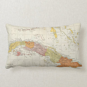 Coussin Rectangle CARTE : Le CUBA, 1900