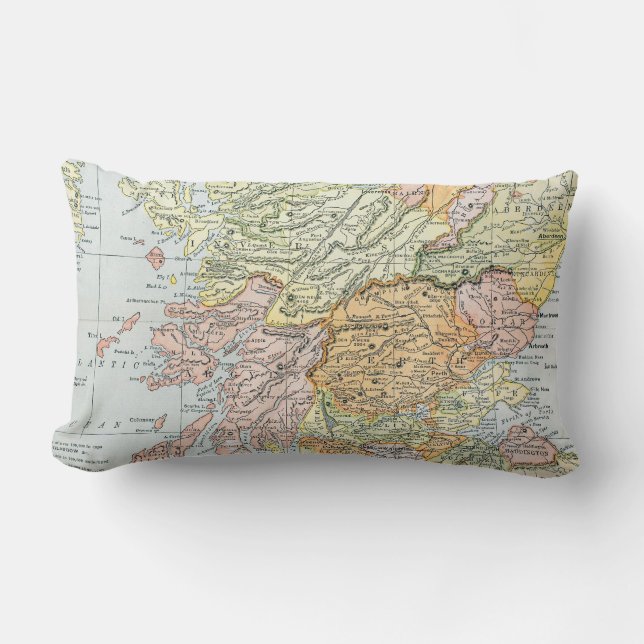 COUSSIN RECTANGLE CARTE : L'ECOSSE (Recto)