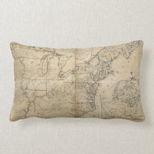 Coussin Rectangle CARTE : Les ETATS-UNIS, 1783