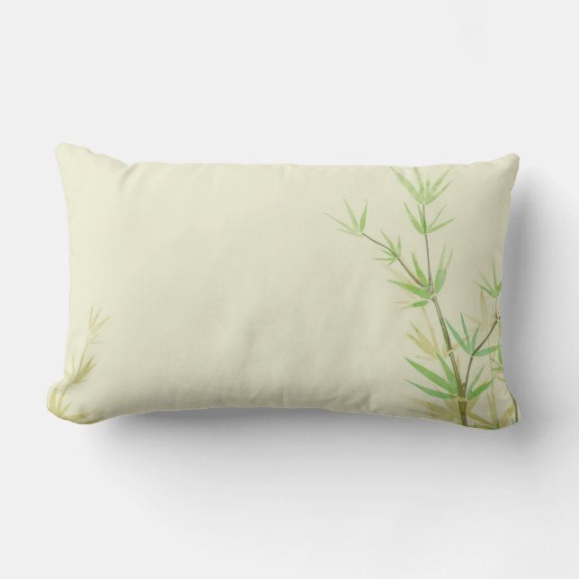 Coussin Rectangle Carte peinte d'aquarelle avec stylisé sauvage (Recto)