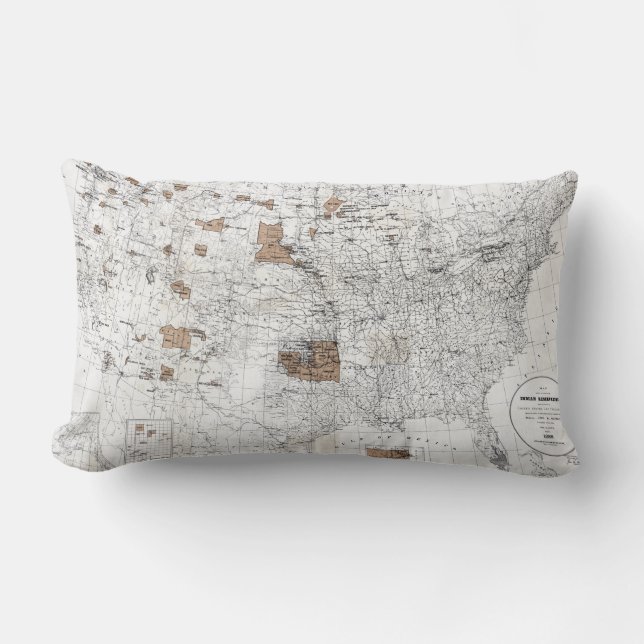 COUSSIN RECTANGLE CARTE : RÉSERVATIONS, 1888 (Recto)