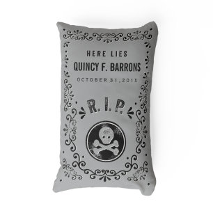 Coussin Rectangle Carte RIP Halloween Tombstone