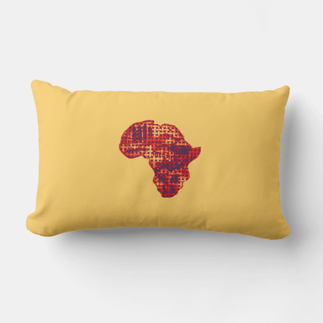Coussin Rectangle Carte traditionnelle vintage de l'Afrique (Recto)