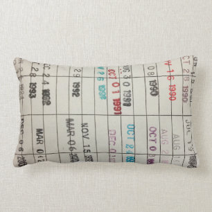 Coussin Rectangle Cartes de bibliothèque imprimables