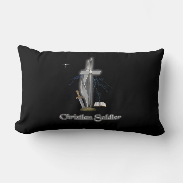 Coussin Rectangle Cas chrétiens de soldat (Recto)
