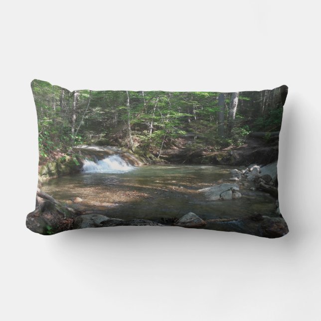 Coussin Rectangle Cascade de la rivière Pemigewasset I (Recto)