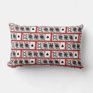 Coussin Rectangle Casino Night Poker Royal Straight Flush Spades
