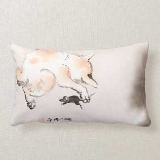 Coussin Rectangle CAT ET SOURIS par Kyosai Kawanabe)